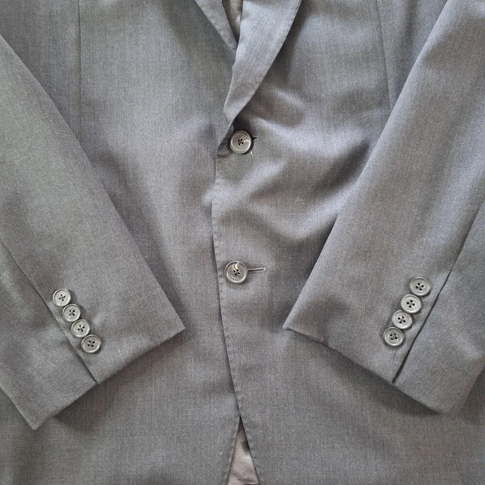 Samuelsohn Blazer Mens 42 Gray Wool Loro Piana Super 120s Performance Jacket